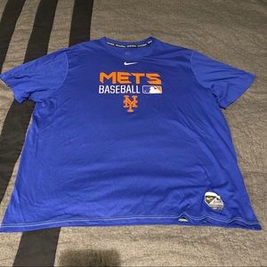 New York Mets Baseball Shirt Blue Nike XL